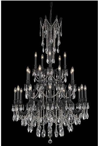 Bronze 25-Light Chandelier with Royal Cut Crystal - Image 1