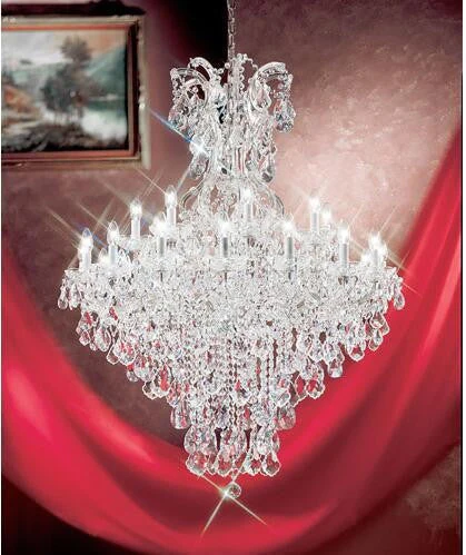 Chrome Twenty Five-Light Chandelier with Crystalique Accents - Image 1