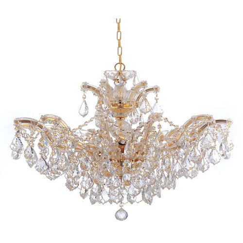 Six-Light Convertible Chandelier with Hand Polished Crystals - Image 1