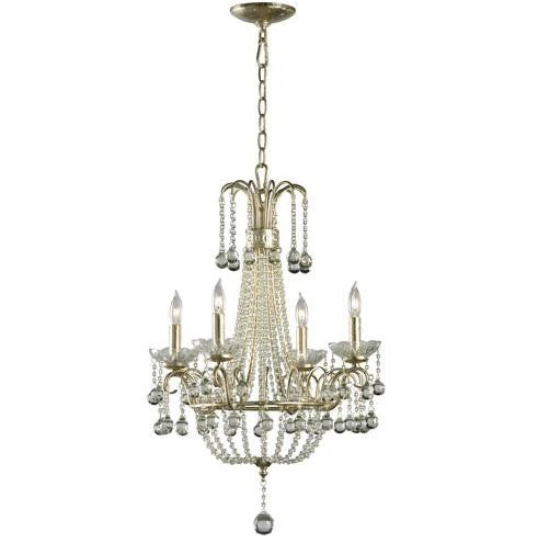 Silver Four-Light Chandelier - Image 1
