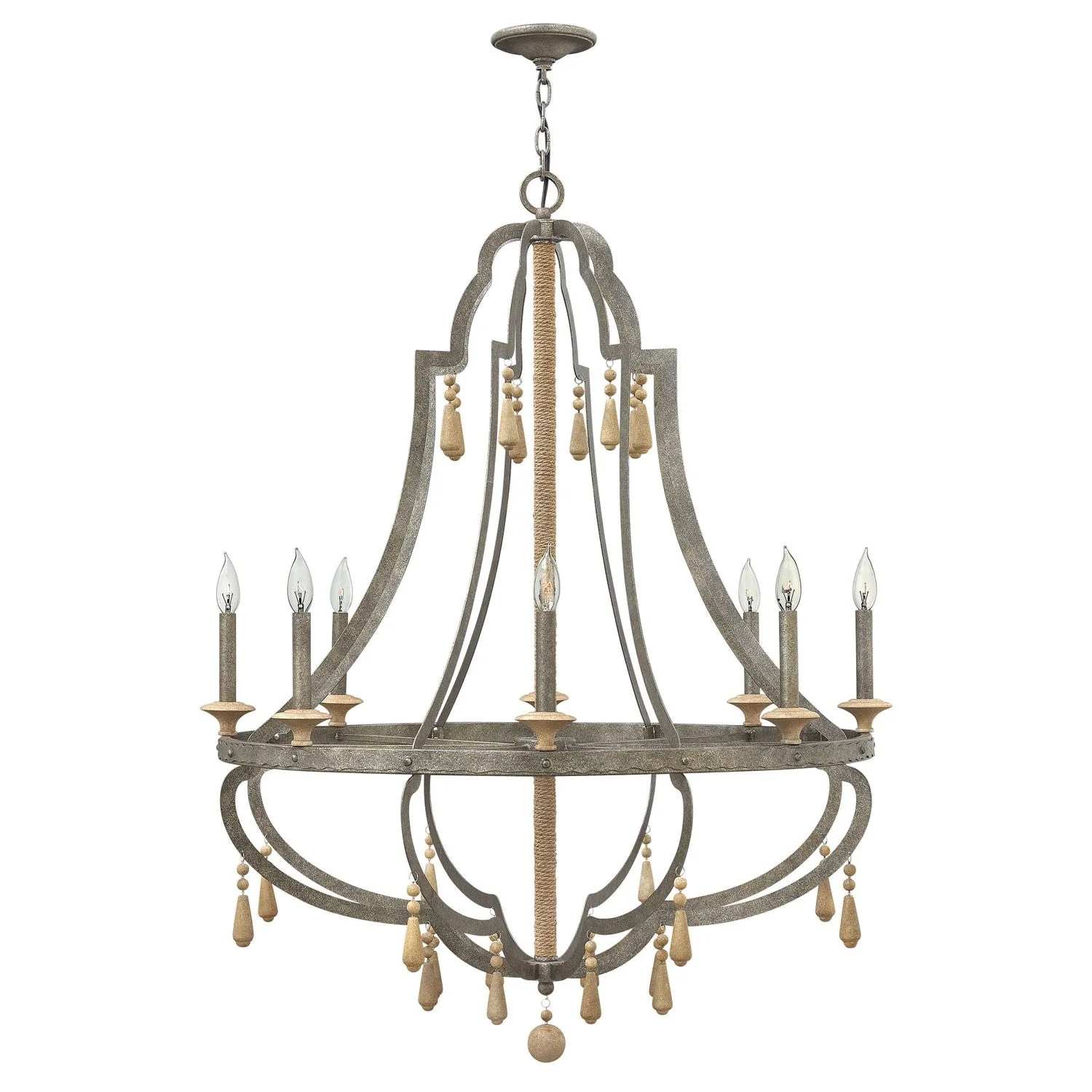Iron 36-Inch Eight-Light Chandelier - Image 1