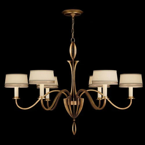 Staccato Six-Light Chandelier in Toned Gold Leaf Finish - Image 1