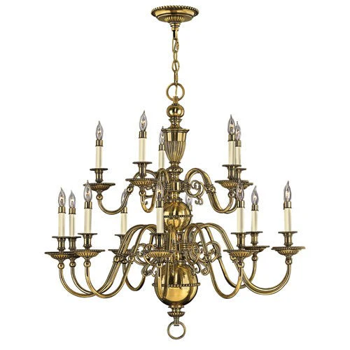 Cambridge Burnished Brass Fifteen-Light Chandelier - Image 1