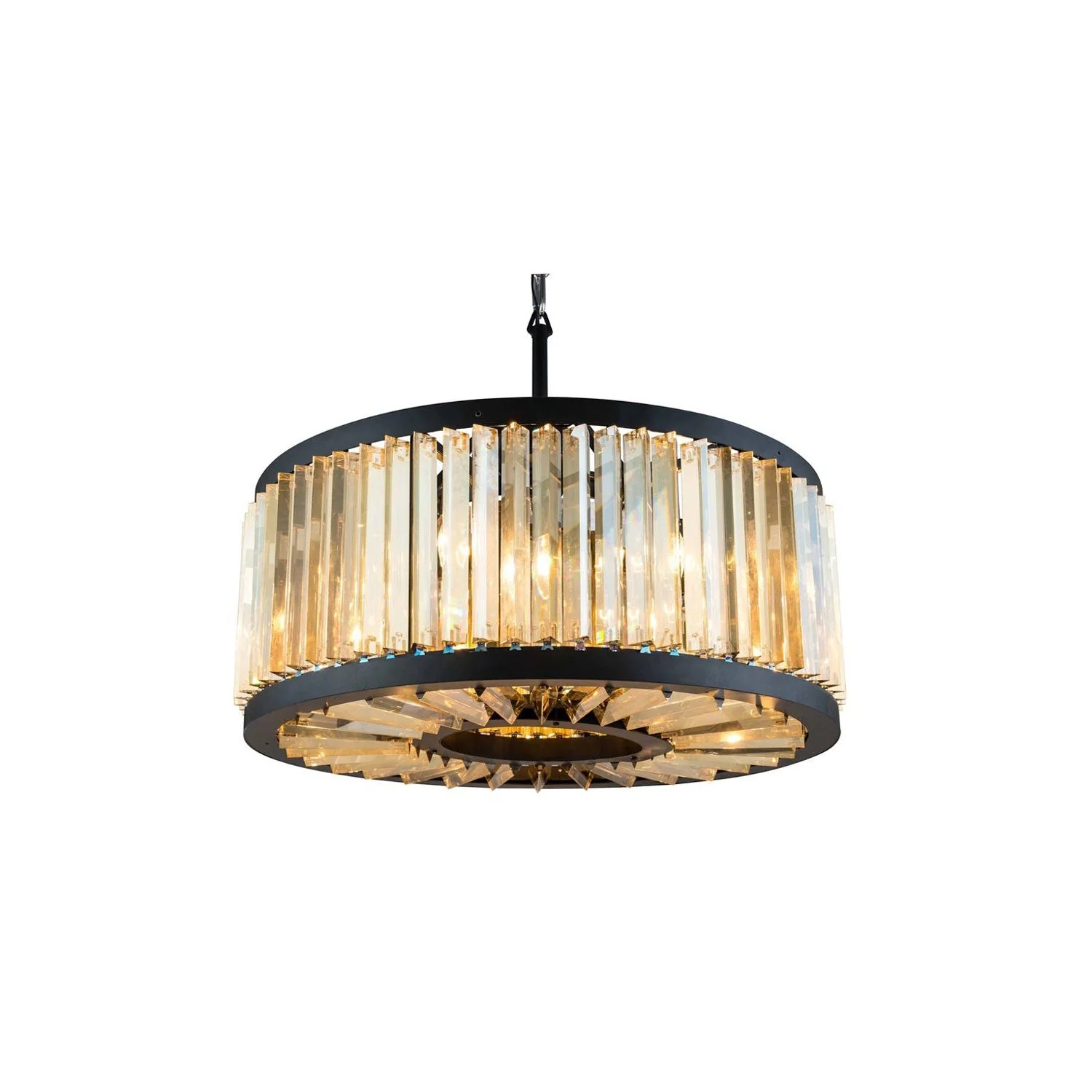 Chelsea Mocha Brown Twenty-Eight-Inch Pendant with Golden Teak Crystals - Image 1