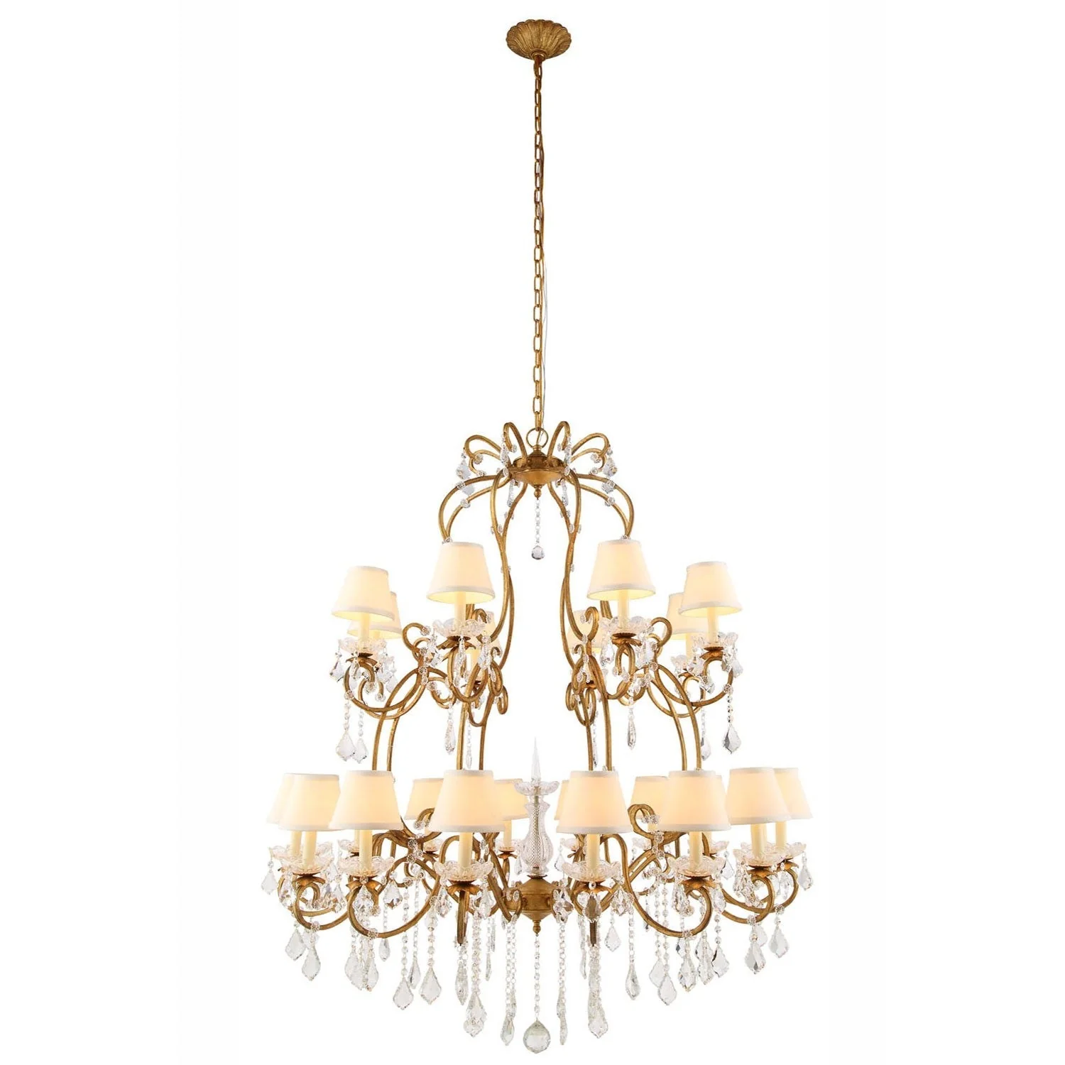 Golden Iron 24-Light Chandelier - Image 1
