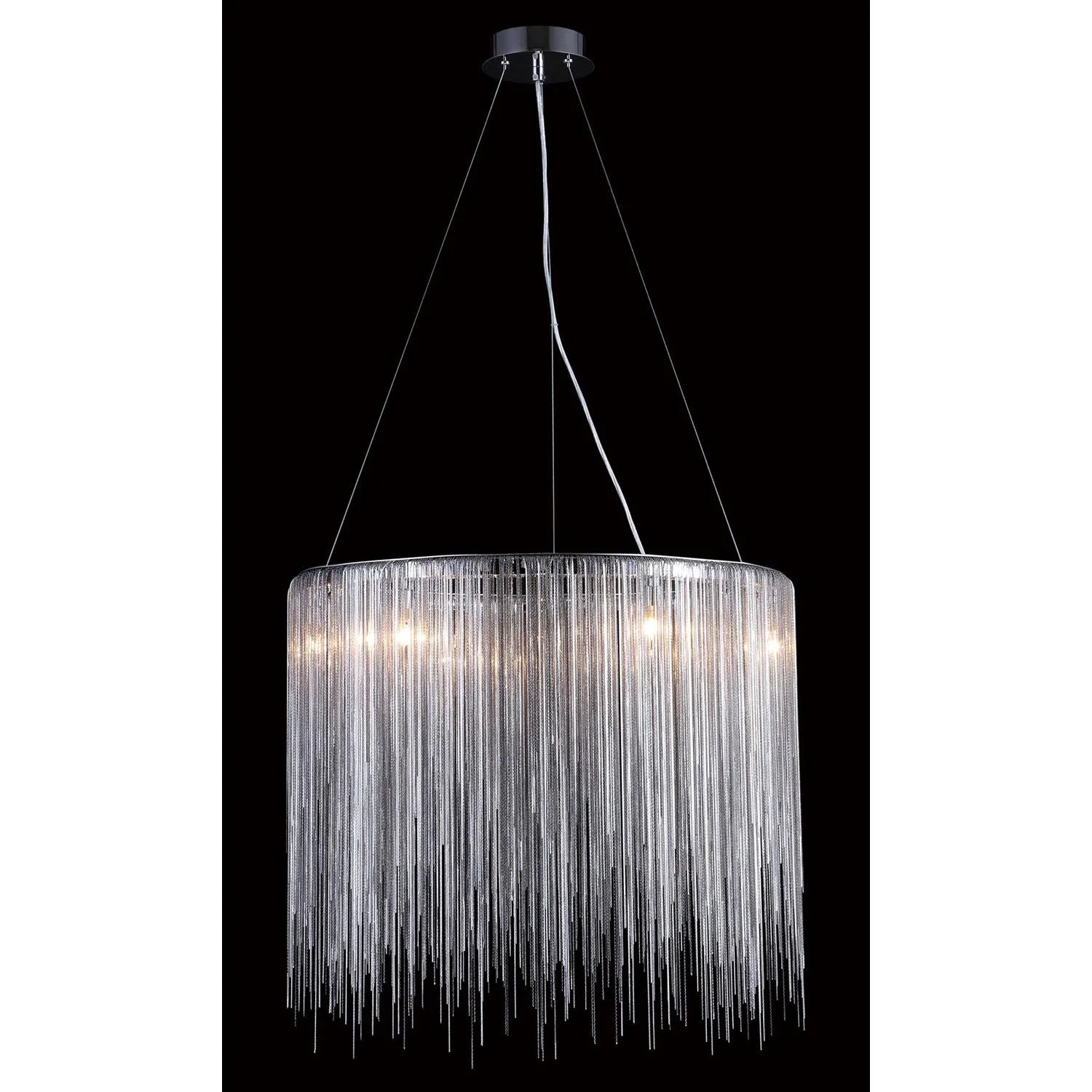 Fountain Blvd. Chrome 24-Inch Eight-Light Round Chandelier - Image 1