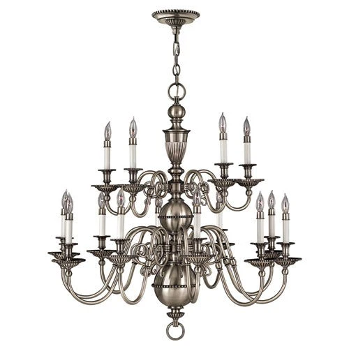 Cambridge Pewter Fifteen-Light Chandelier - Image 1