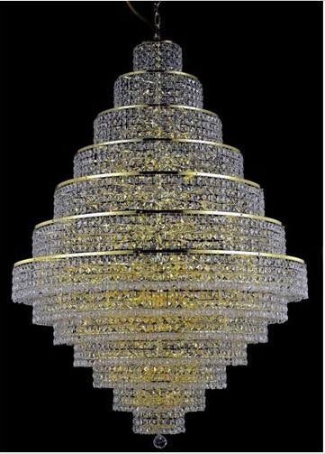 Gold Thirty-Eight Light Chandelier with Clear Royal Cut Crystals - Image 1