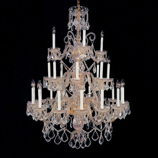 Gold plated 28 Light traditional crystal Chandelier - Image 1