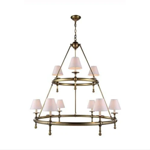 Antique Bronze Nine-Light-Chandelier - Image 1