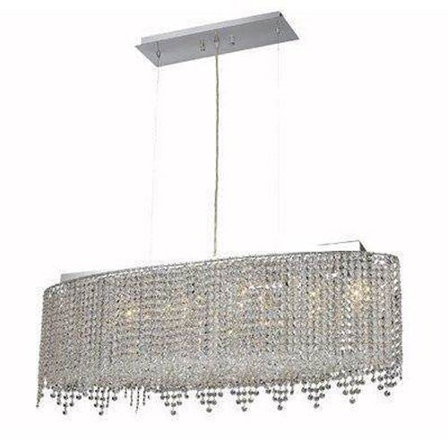 Moda Chrome Six-Light Chandelier with Clear Royal Cut Crystals - Image 1