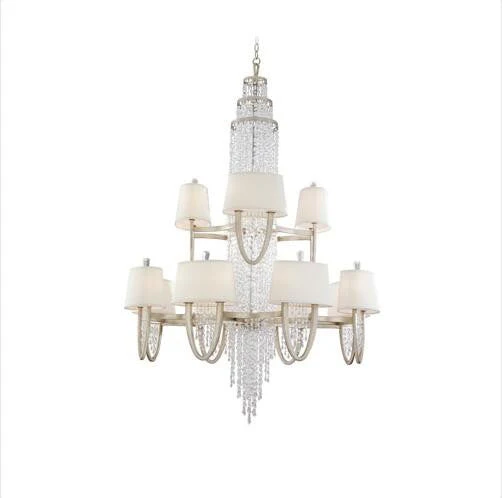 Silver Leaf 24-Light Large Chandelier - Image 1