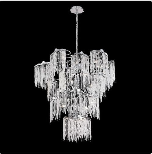 Chrome 32-Inch 14-Light Chandelier - Image 1