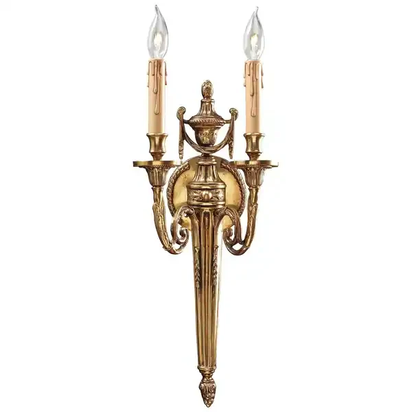 Metropolitan Stained Gold 8 Inch Wide 2 Light Wall Sconce