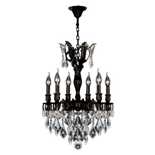 Brass Six-Light Chandelier - Image 1