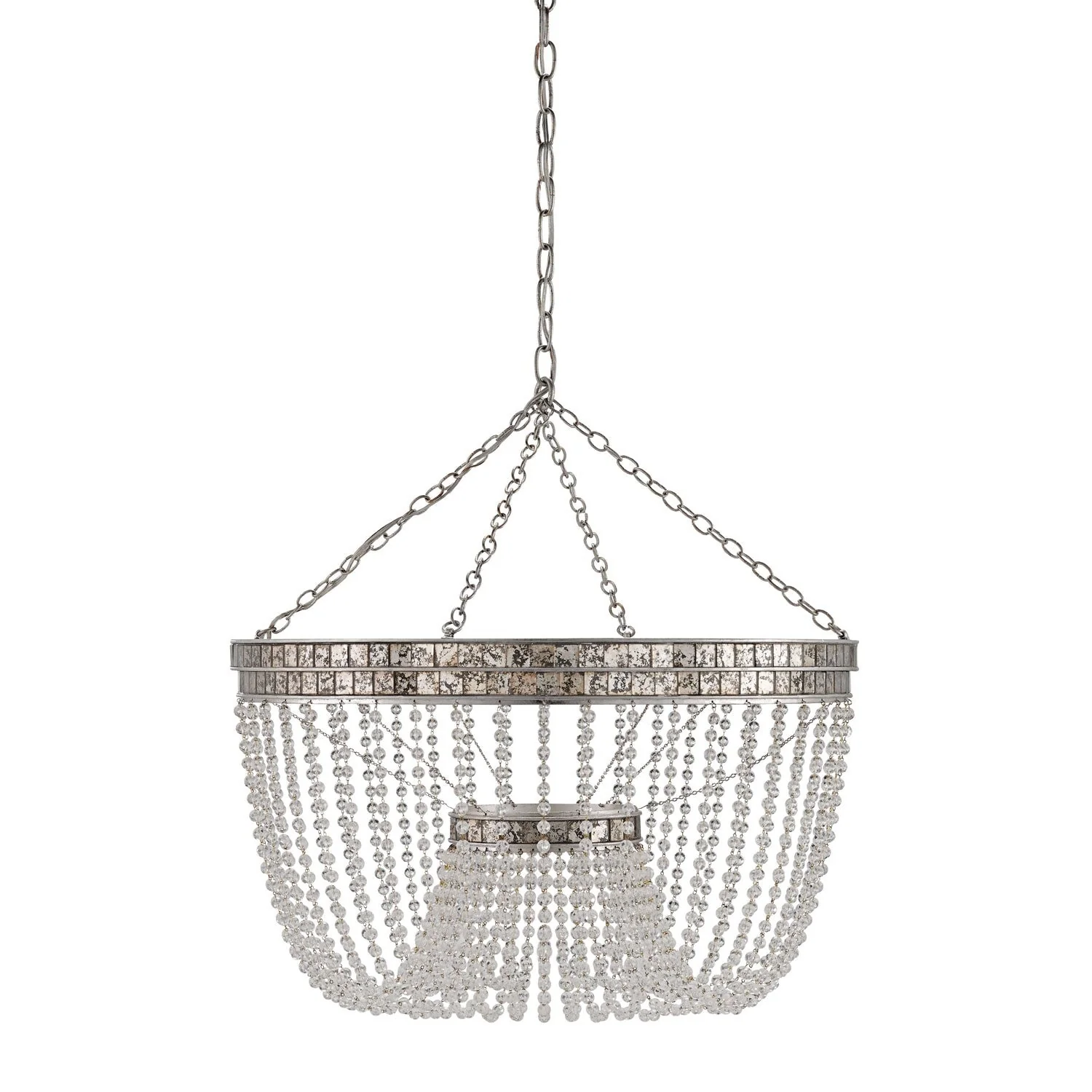 Silver Leaf Eight-Light Pendant - Image 1