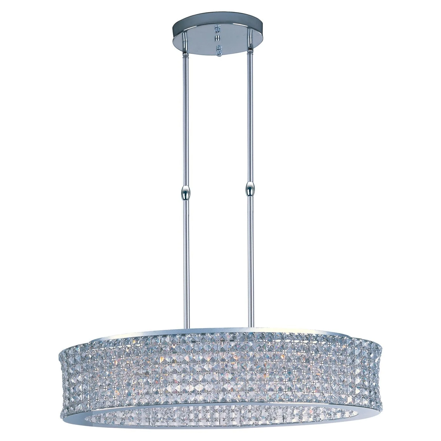 International Vision Polished Chrome 15-Light Single Pendant - Image 1