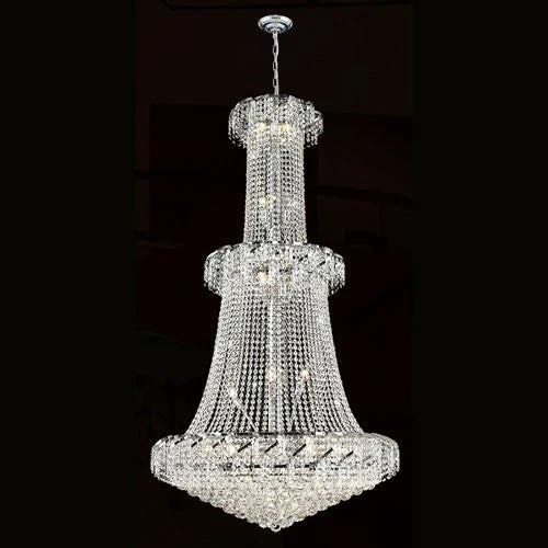 Corp Empire 32-Light Chrome Finish with Clear-Crystals Chandelier - Image 1