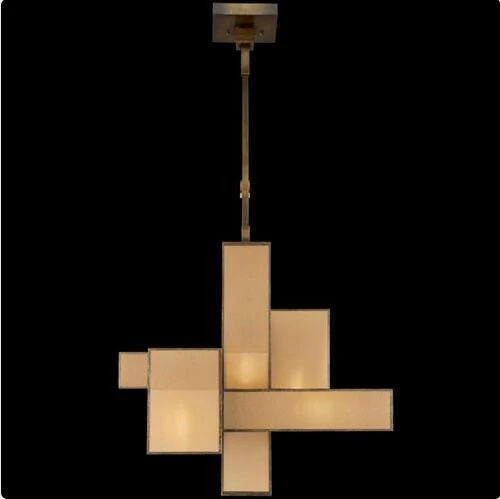 Five-Light Chandelier in Patinated Golden Bronze Finish - Image 1