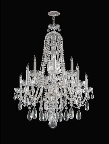 Chrome Five-Light Swarovski Spectra Crystal Chandelier - Image 1