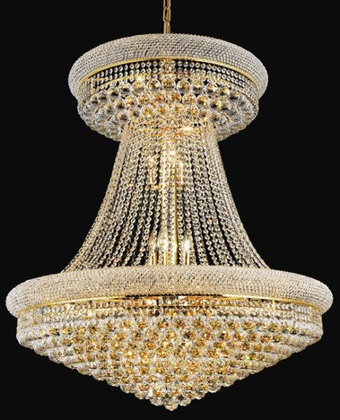 28 Light crystal chandelier dress with crystal ball gold plated - Image 1
