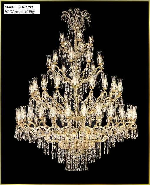 70 Lights Traditional crystal chandelier dressed with clear crystal - Image 1