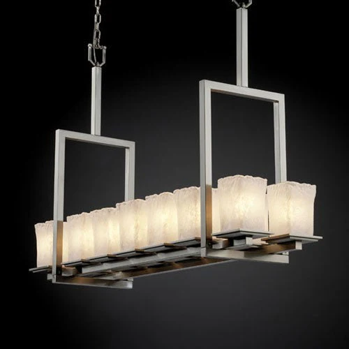 Brushed Nickel Short Bridge Chandelier - Image 1