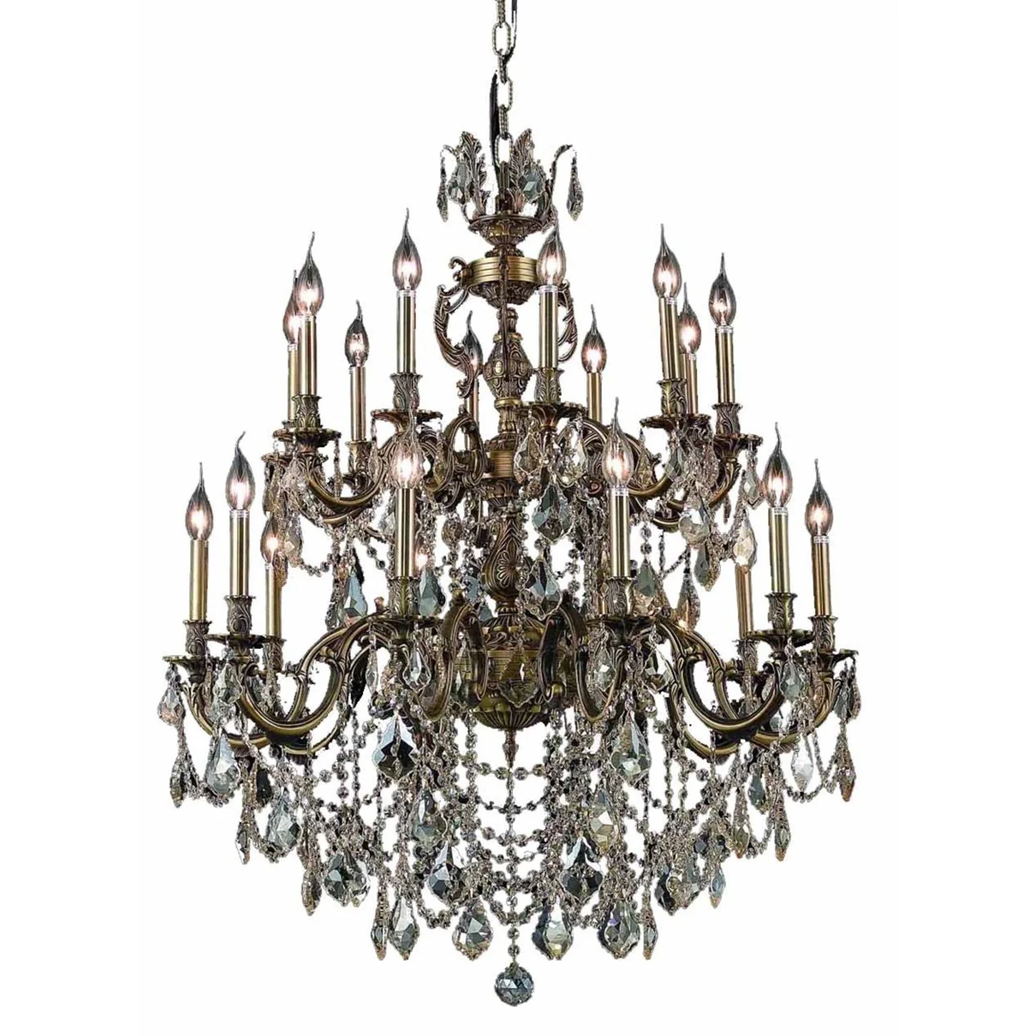 Marseille Bronze Twenty-Light Chandelier with Golden Shadow/Champagne Royal Cut Crystals - Image 1