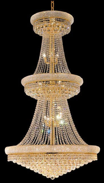 38 Light crystal chandelier dress with crystal ball gold plated - Image 1