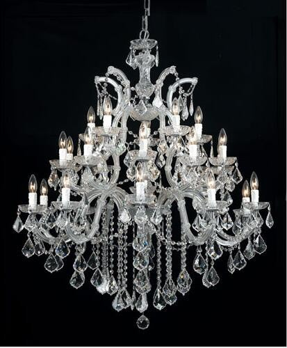 Chrome Ten-Light Chandelier with Swarovski Spectra Crystal - Image 1