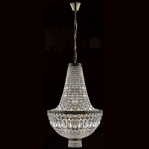 Metropolitan Eight-Light Antique Bronze Finish with Clear-Crystals Chandelier - Image 1