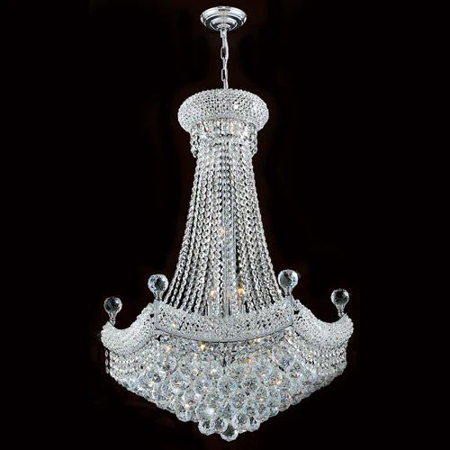 15-Light Chrome Finish with Clear-Crystals Chandelier - Image 1
