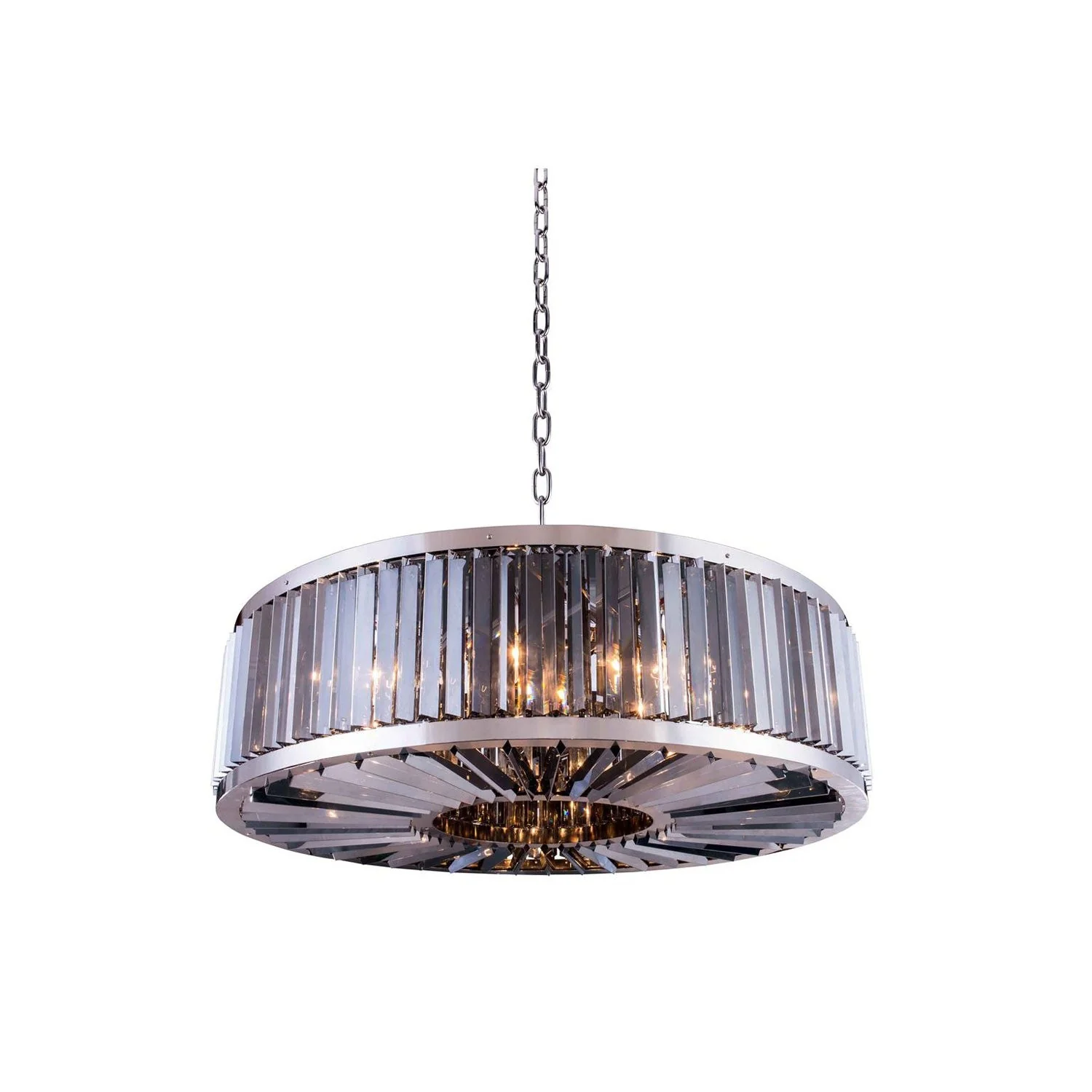 Chelsea Polished Nickel Forty-Three-Inch Pendant with Silver Shade Crystals - Image 1