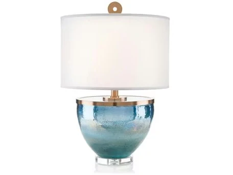 ISLAMORADA BLUE GLASS TABLE LAMP