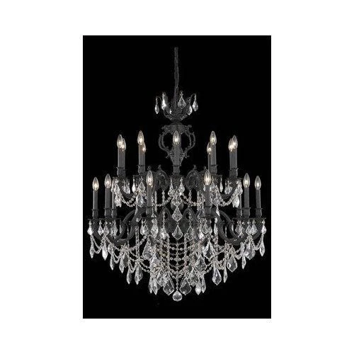 Marseille Dark Bronze Twenty-Light Chandelier with Golden Shadow/Champagne Royal Cut Crystals - Image 1