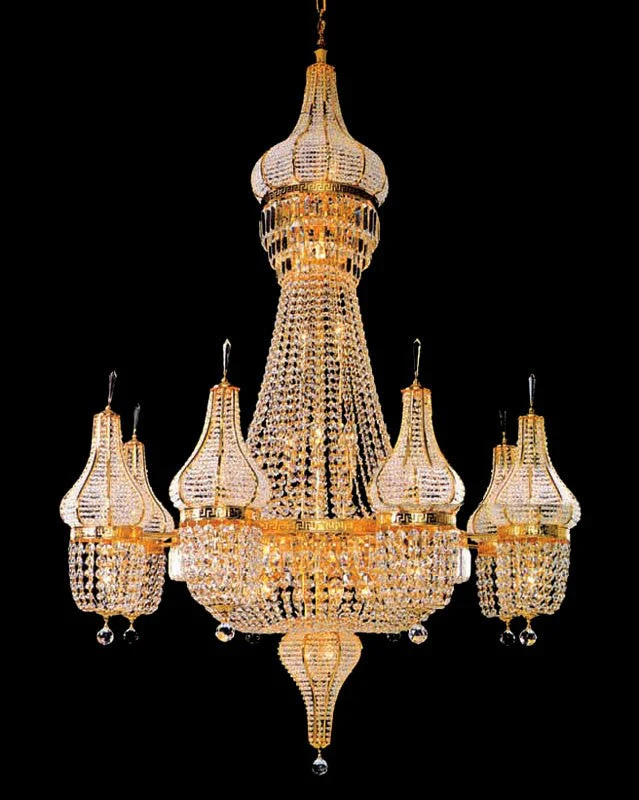 46 light Custom chandelier in gold finish - Image 1