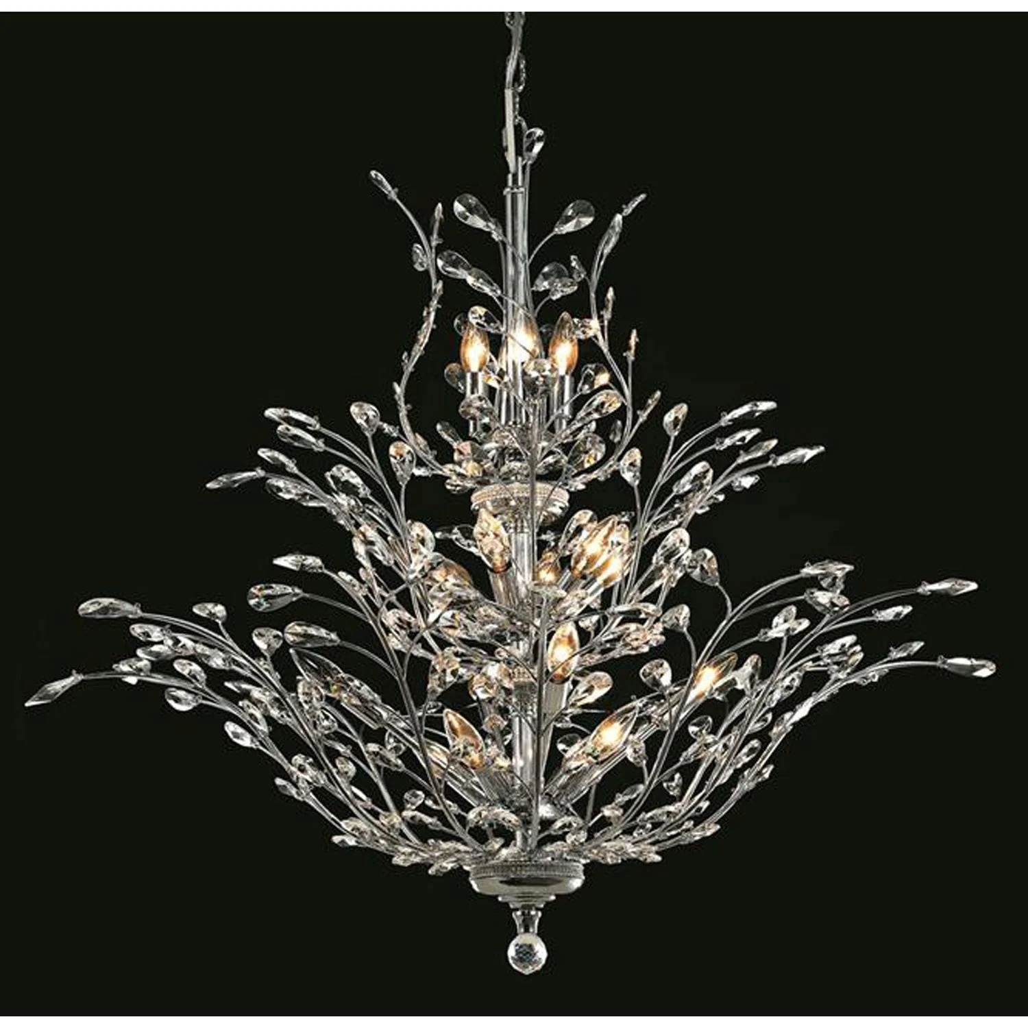 Chrome Chandelier with Royal Cut Crystal - Image 1