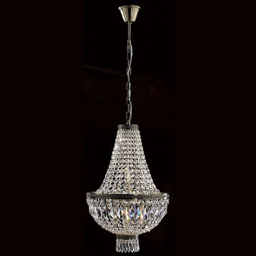 Five-Light Antique Bronze Finish with Clear-Crystals Chandelier - Image 1