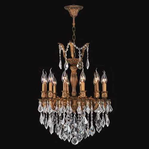 Gold Twelve-Light Chandelier - Image 1