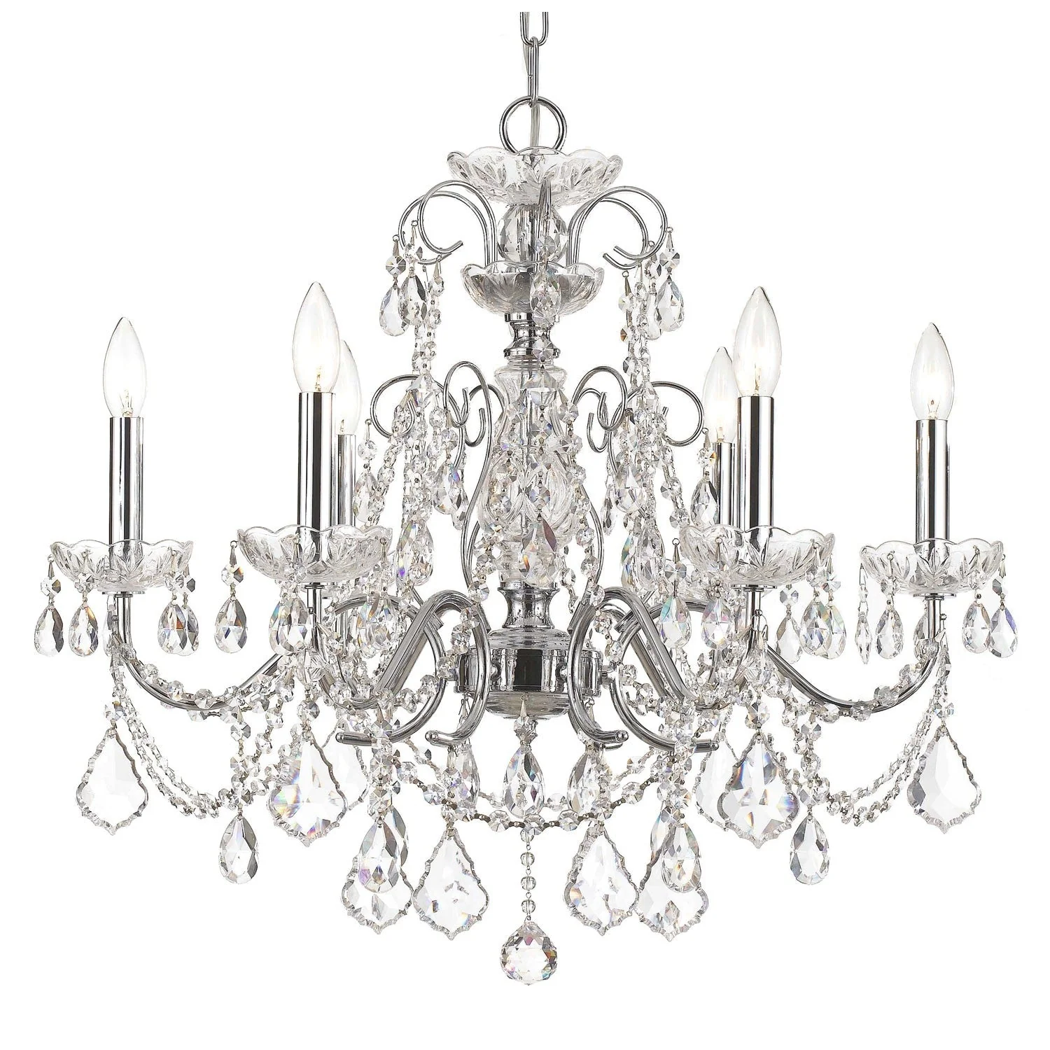 Group Imperial Wrought Iron Crystal Chandelier with Swarovski Strass Crystal - Image 1