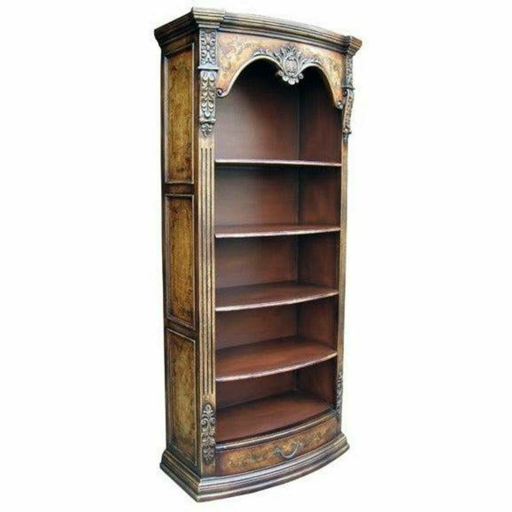 Casa Bonita Peruvian Hand-Painted Carved Wood Bella Bookcase