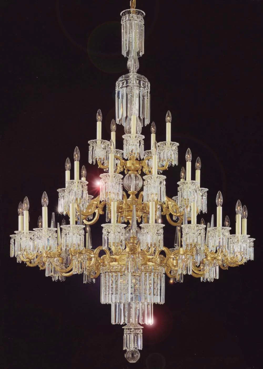 Fantastic Traditional crystal chandelier in Satin Gold plated finish - Image 1