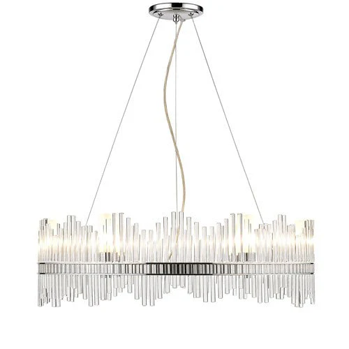 Chrome Six-Light Chandelier - Image 1