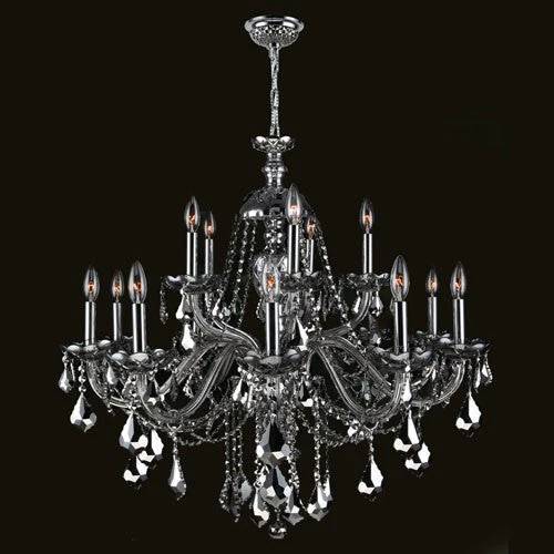 15-Light Chrome Finish with Chrome Crystal Chandelier - Image 1