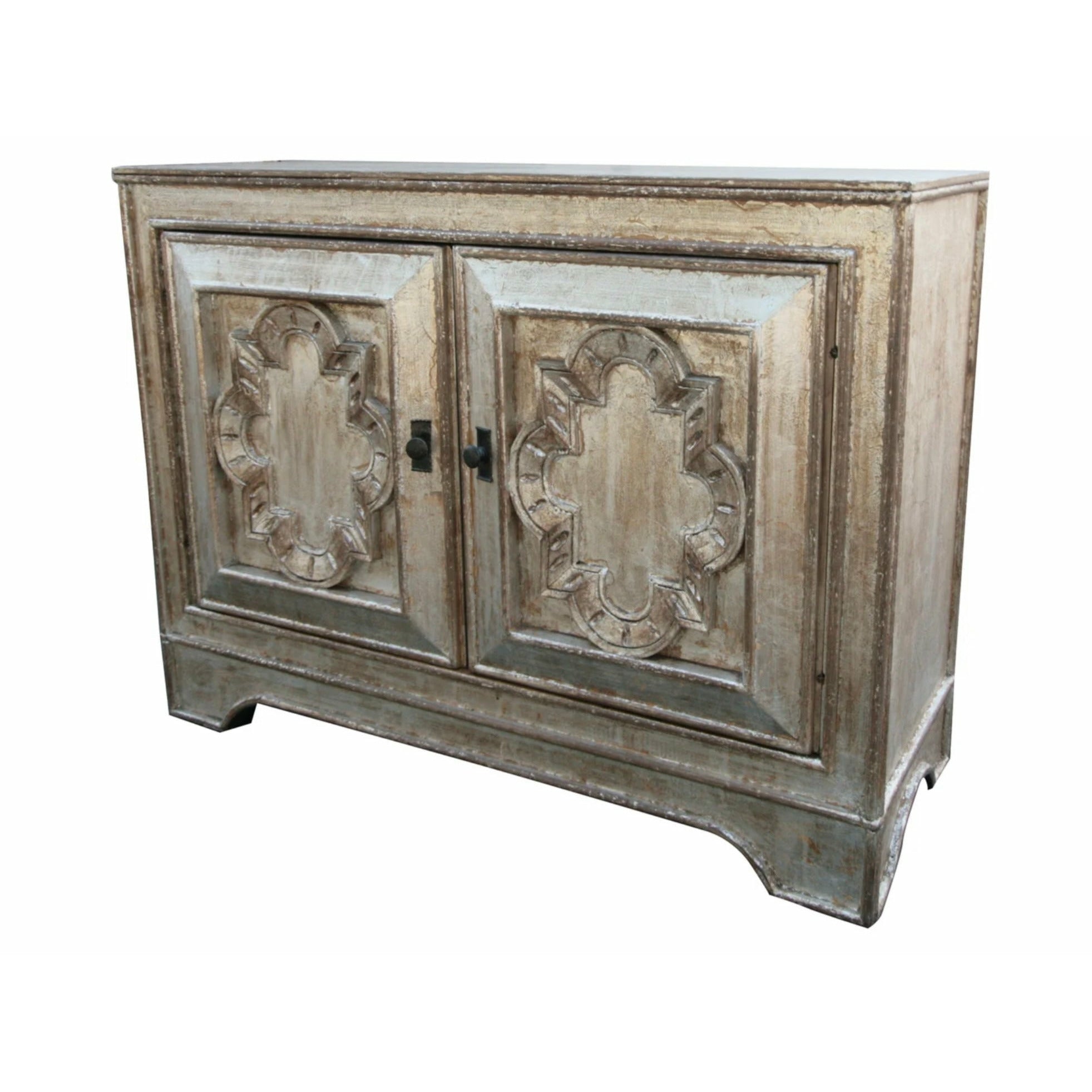 Casa Bonita Peruvian Hand-Painted Carved Wood Bel Air Chest - Image 1