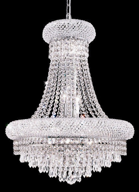 14 Light crystal chandelier polished chrome plated - Image 1