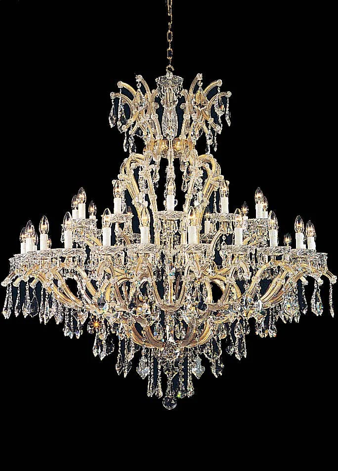 37 Lights Maria Theresa crystal chandelier dressed with clear crystal - Image 1