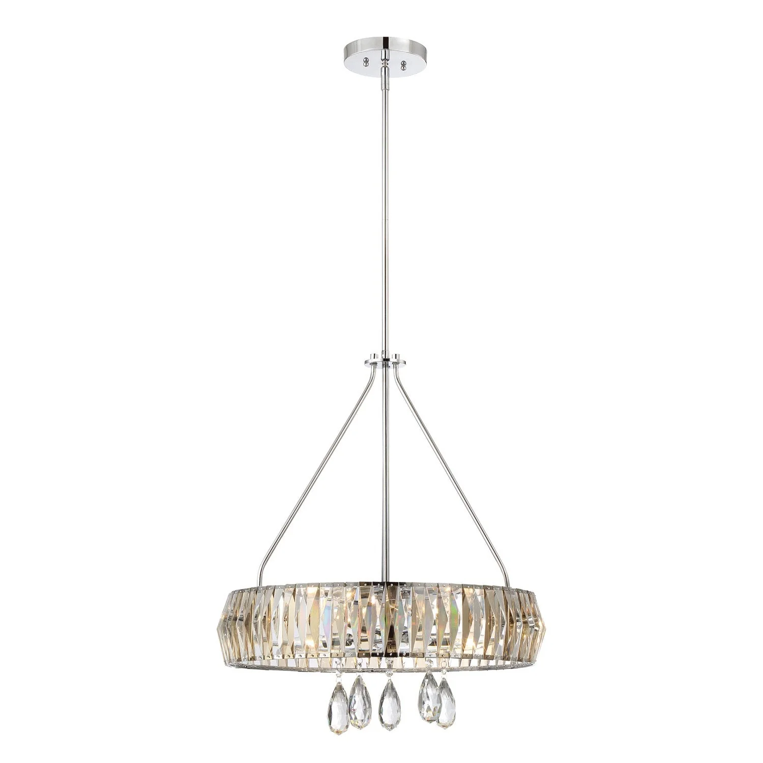 Polished Chrome Five-Light Pendant - Image 1