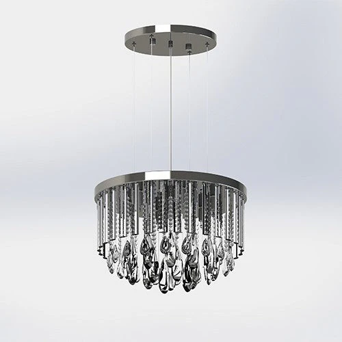 Burnished Brass Eight-Light Chandelier - Image 1