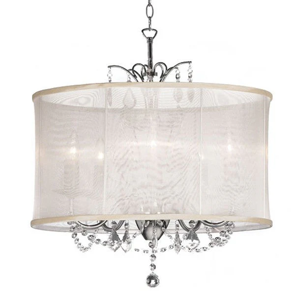 Viviane Chrome 5 Light Crystal Chandelier - Image 1